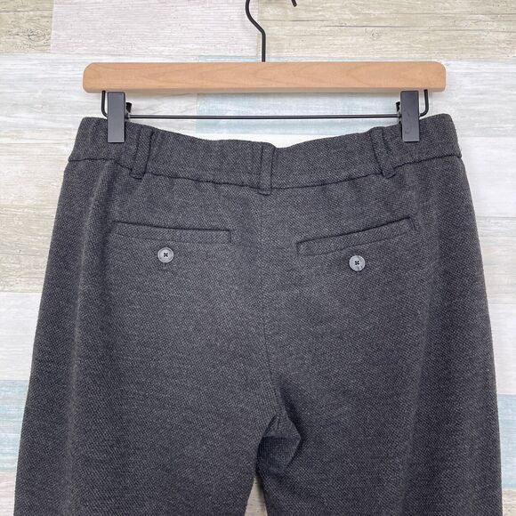 LOFT Melange Knit Ankle Joggers Gray Mid Rise Stretch Casual Womens 2P 2 Petite - Picture 5 of 8